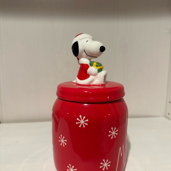 Rae Dunn snoopy Christmas jar - Picture 3 of 4